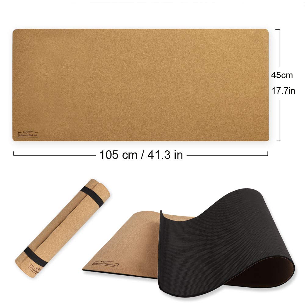 Mr.Power Guitar Work Mat 41 X 17 Inch Instrument Work Mat Guitar Cleaning Luthier Tool Suitable For Guitar, Bass, Banjo, Mandoli