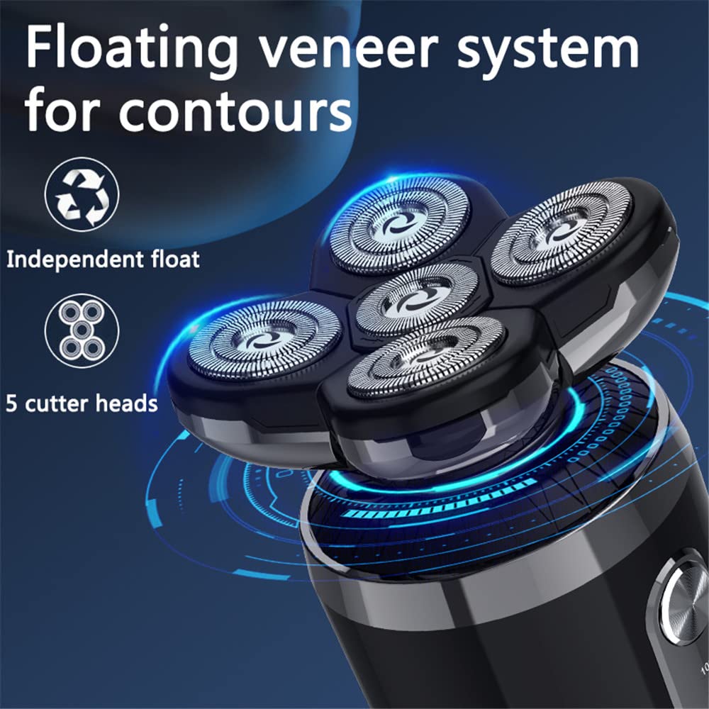 Head Shavers For Men, Mens 5-In-1 Electric Head Shaver, Waterproof Electric Razor, Rechargeable Wet And Dry Mens Grooming Kit He