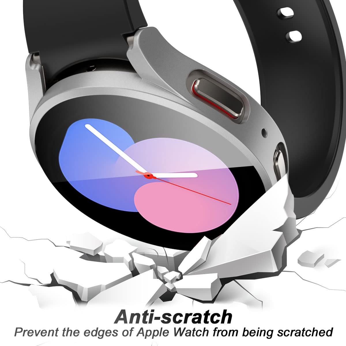 Nxtudy Screen Protector Compatible With Galaxy Watch 4/Galaxy Watch 5 44Mm,?4+2Pack? Hd Tempered Glass Protective Film And Hard