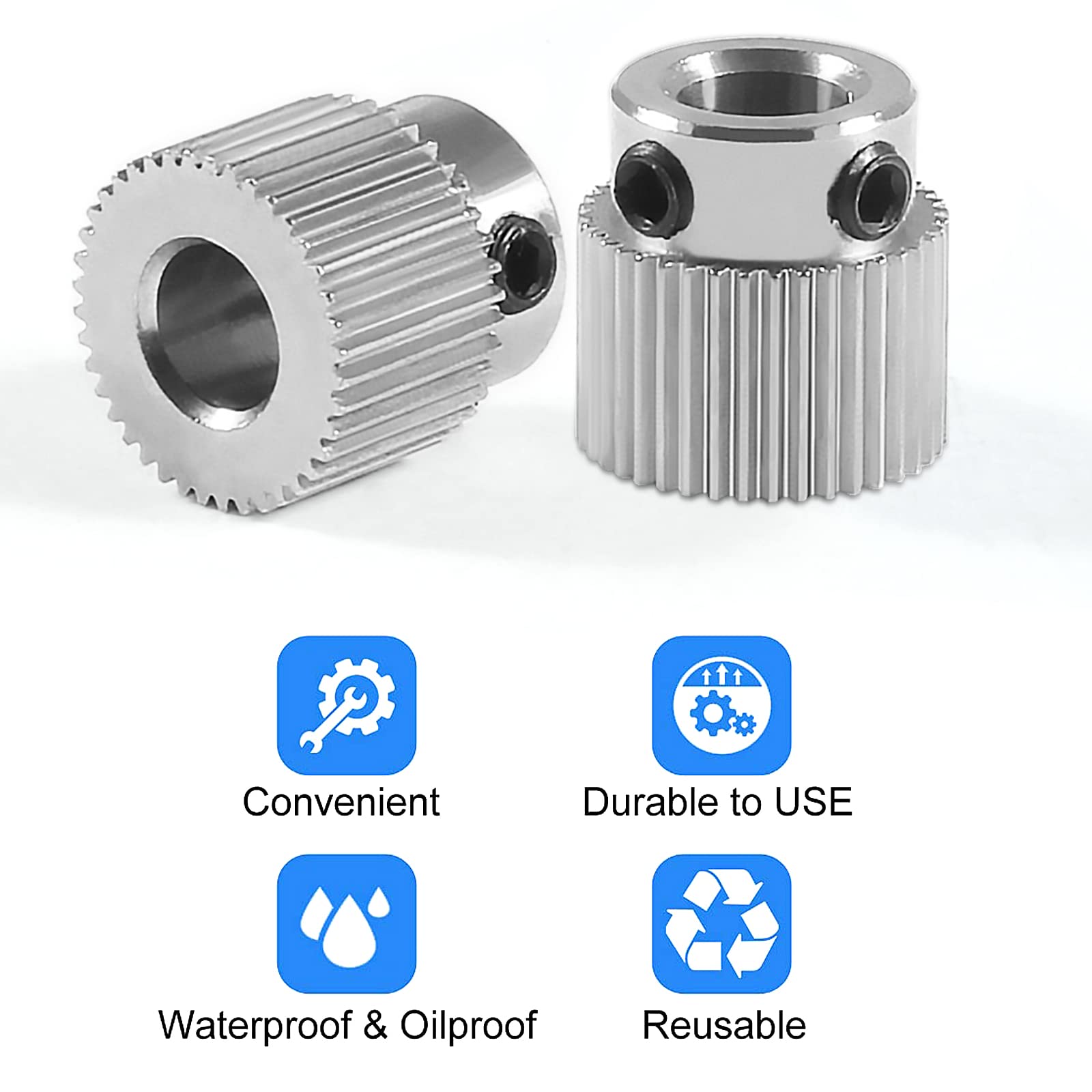 15Pcs Extruder Wheel Gear 3D Printer Parts 36 Teeth Gear Stainless Steel Extruder Gear Compatible For Cr 10, Cr 10S, S4, S5, End