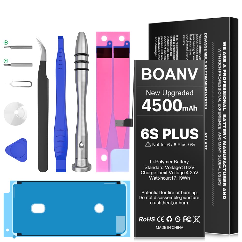 Battery For Iphone 6S Plus,(New Version) Ultra High Capacity A1634/A1687/A1699 Battery Replacement With Professional Repair Tool