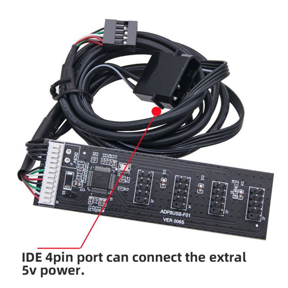 Chenyang Usb 2.0 Front Panel Header 9Pin/10Pin 1 To 4 Hub 9Pin/10Pin Mainboard Header Extension Adapter Splitter Cable With Ide