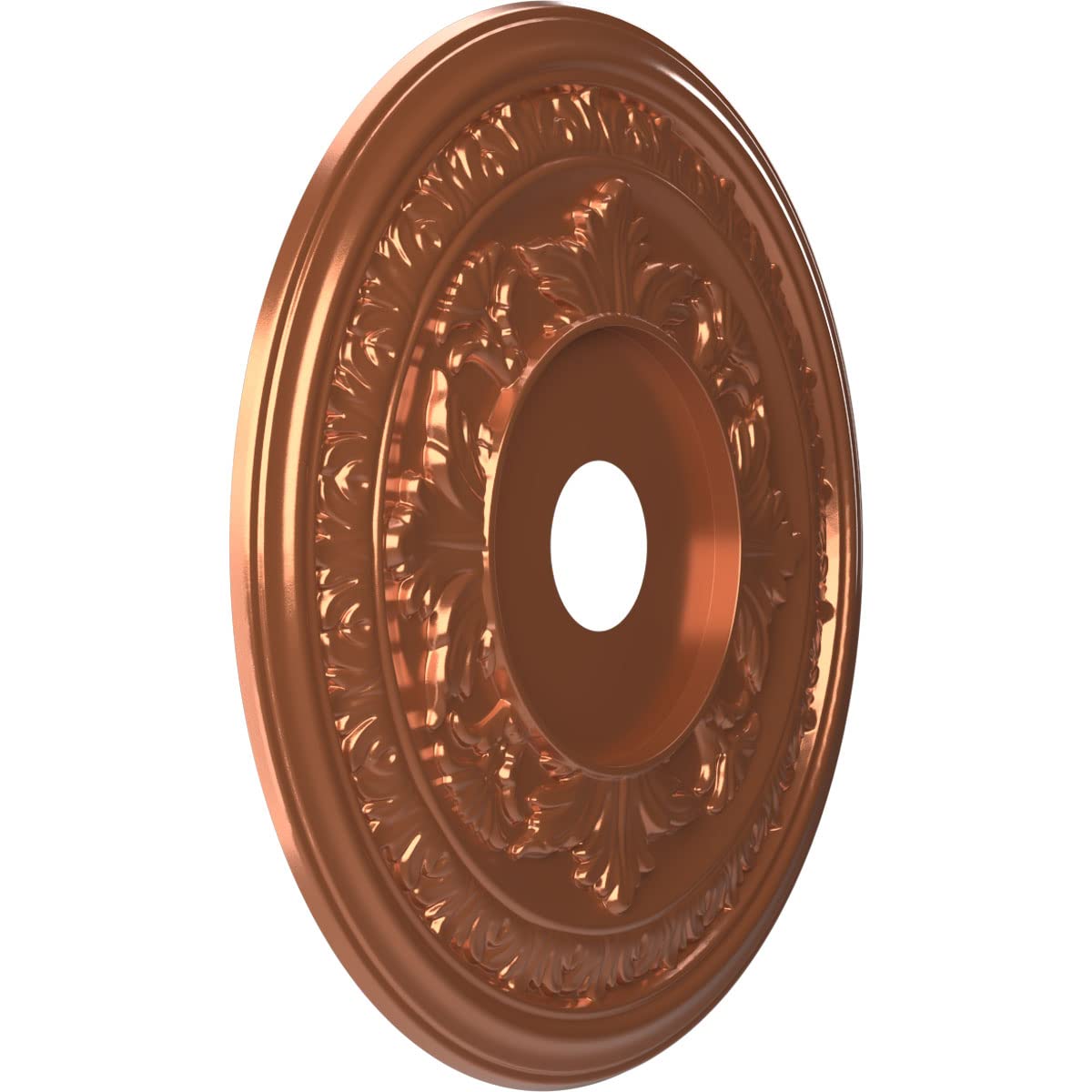 Ekena Millwork Cmp22Babco Baltimore Thermoformed Pvc Ceiling Medallion (Fits Canopies Up To 7 3/4), 22Od X 3 1/2Id X 1P, Bright
