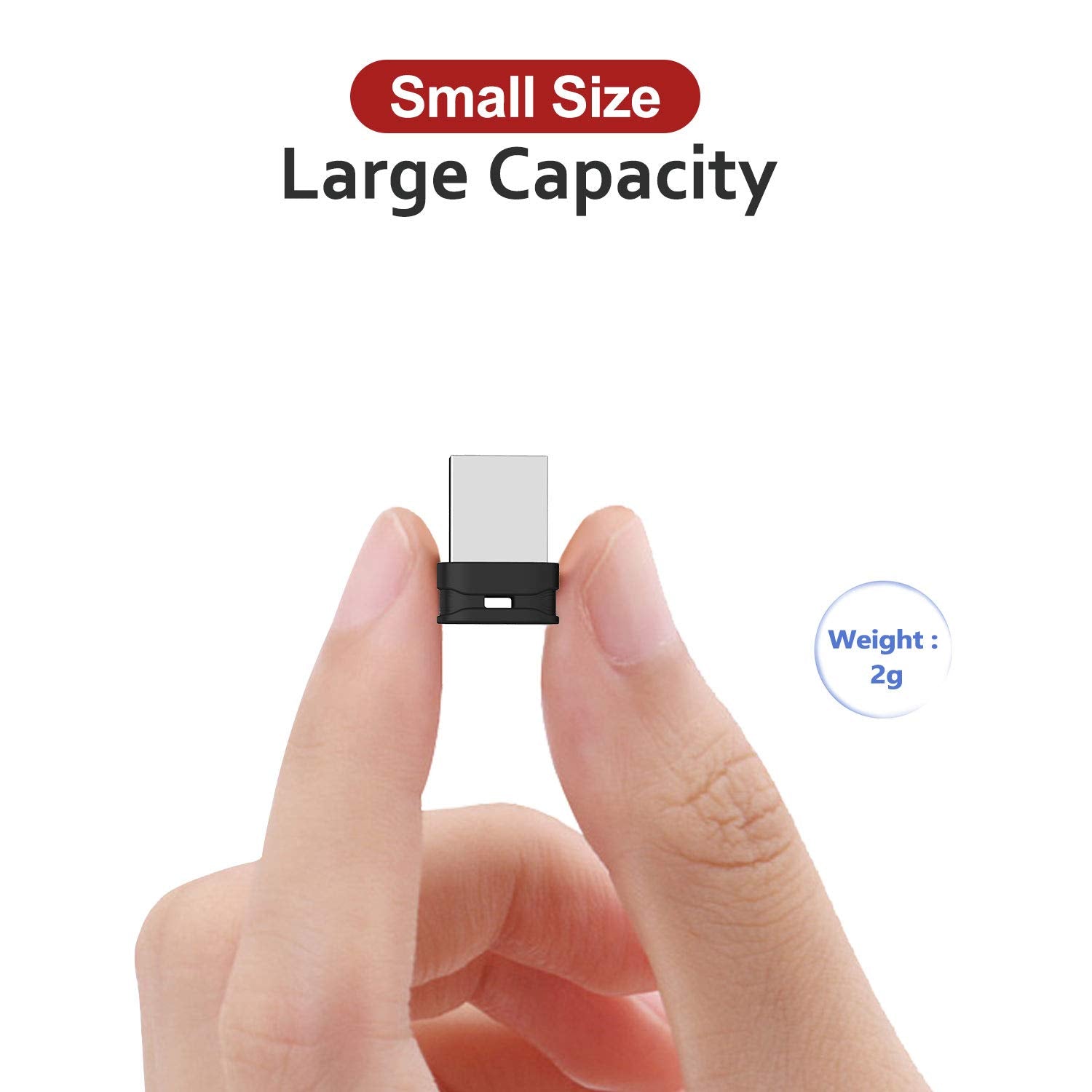 64Gb 2 Pack Usb Flash Drive K&Zz Ultra Slim Thumb Drive Usb 2.0 Memory Stick Usb Drive Data Stick Expansion Disk With Black Port