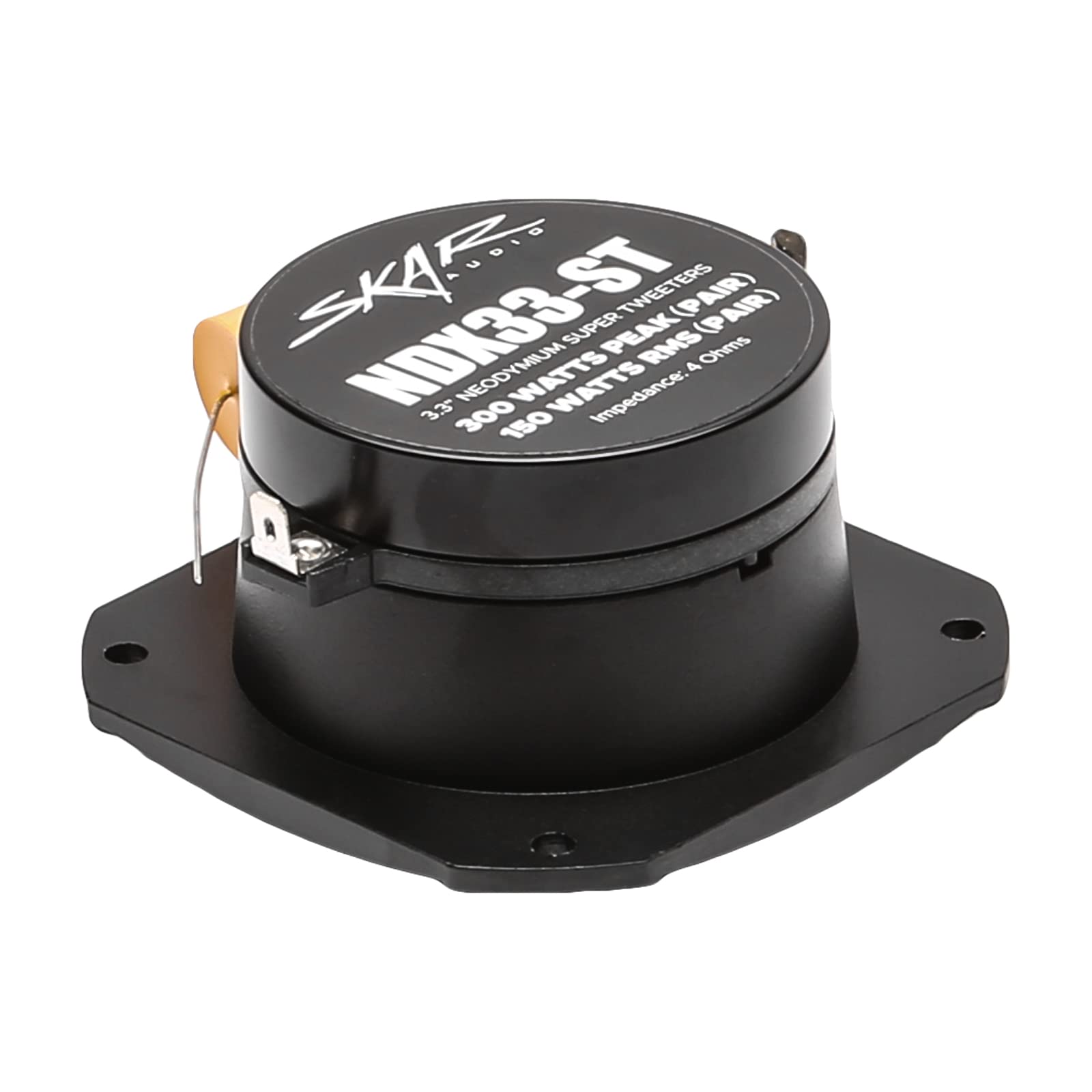 Skar Audio NDX33-ST 3.3" High Compression Neodymium Super Tweeters, 300W, 4 Ohm, Black, Pair
