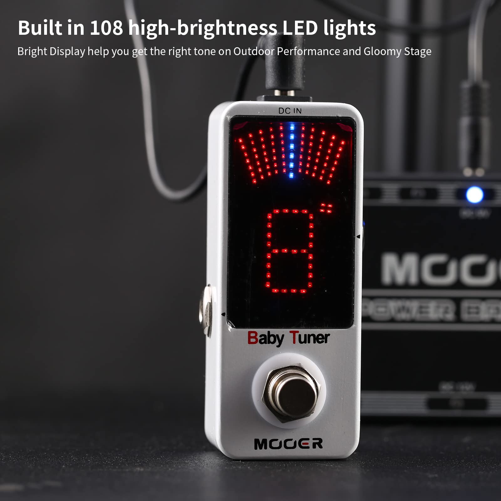 Mooer Baby Tuner Guitar Tuner Pedal Mute Function Micro Tuner Tuning Pedal For Electric Instruments Electro Acoustic Instruments