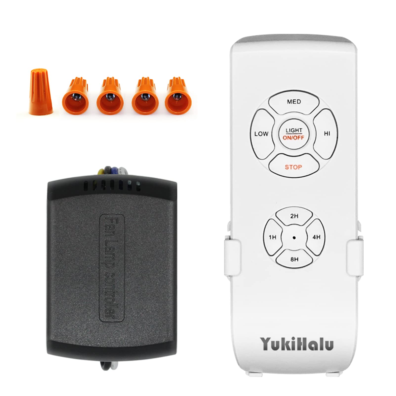 Ceiling Fan Remote Control Kit, Universal And Compact Size, Fan Speeds And Timings Control, Light On/Off, Comply With Ul1917, Yu