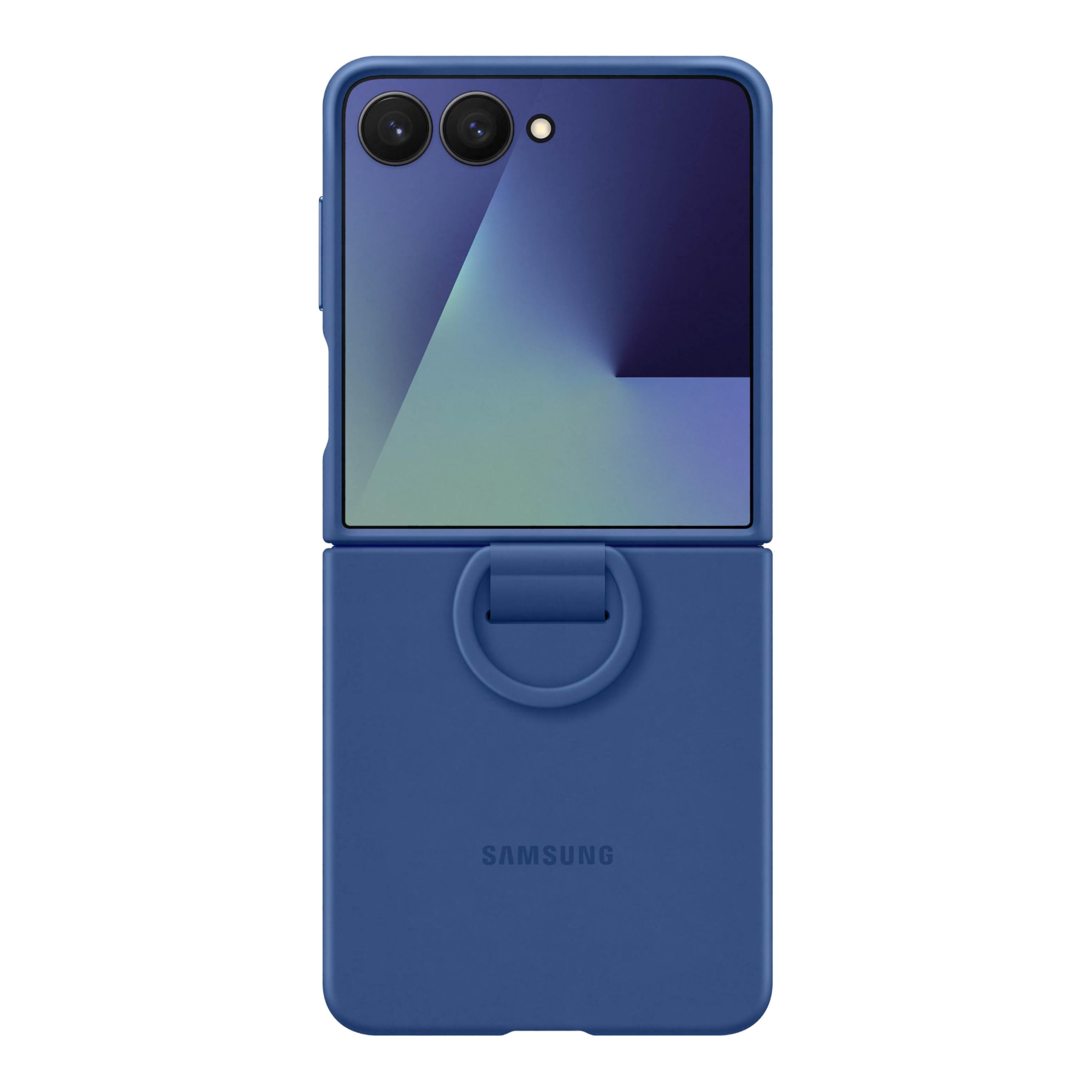 Samsung Galaxy Z Flip7 Official Ring Phone Case Silicone, Easy To Carry, Soft, Sleek, Us Version, Navy