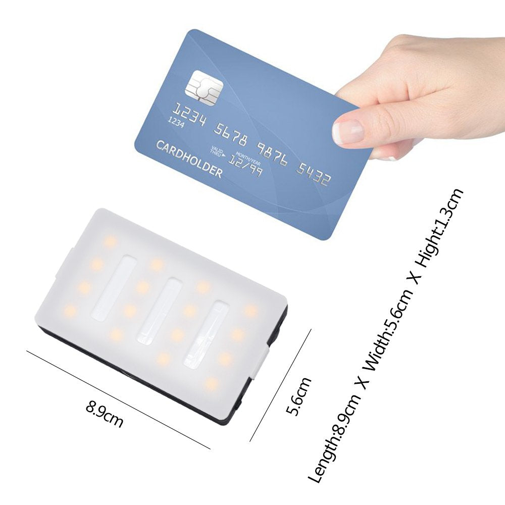 Venidice Lux 1600 Mini Led Video Light Panel On Camera Light Portable Cri95 Bi Color With 16 Led Dimmable Bulbs For Dslr Camera