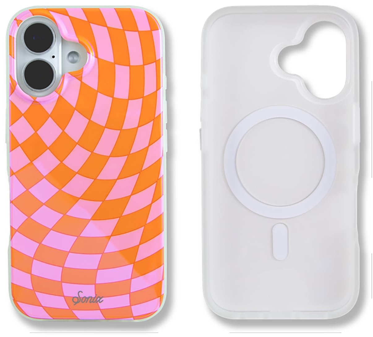 Sonix Case for iPhone 17 | Compatible with MagSafe | 10ft Drop Tested | Checkmate Pink