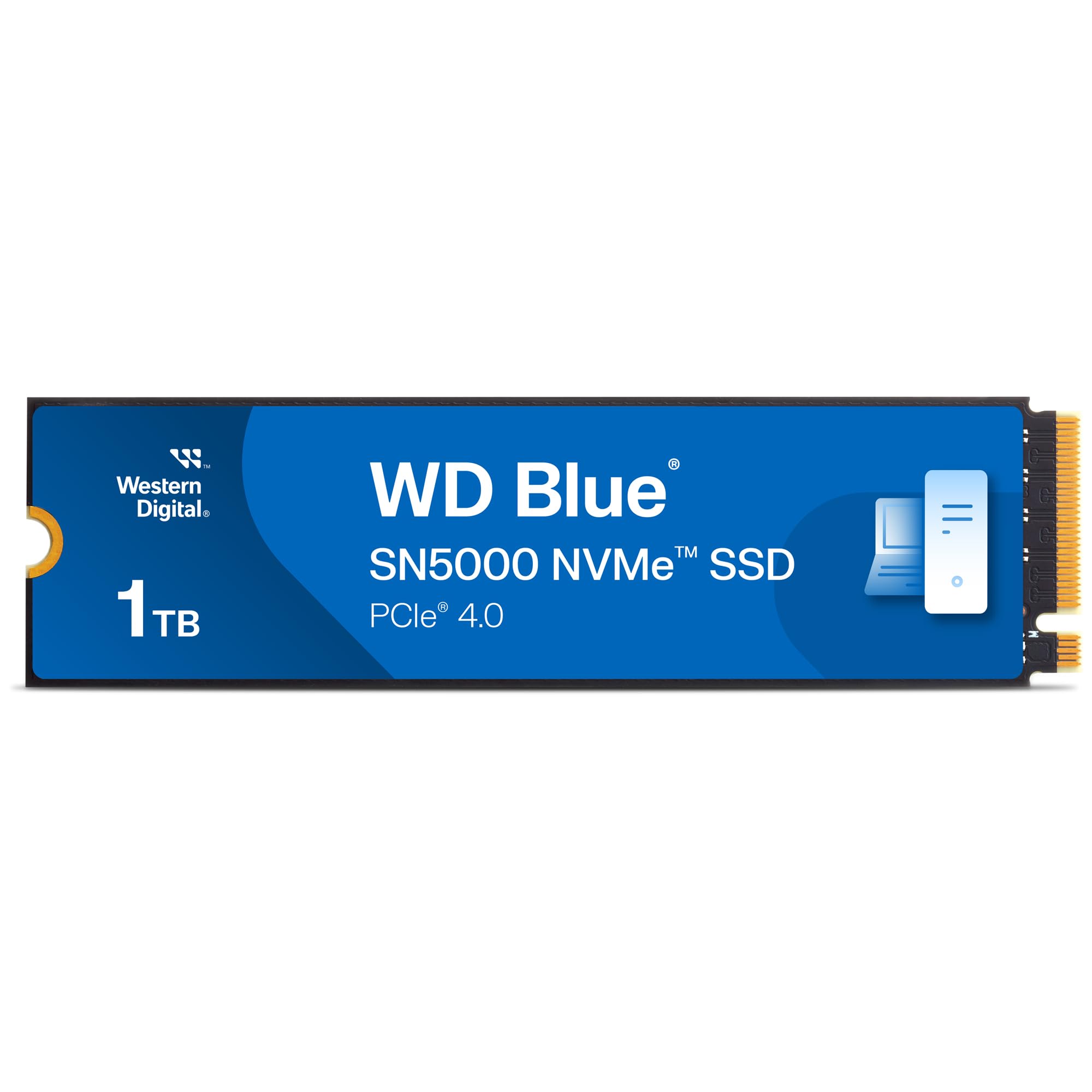 Western Digital 1Tb Wd Blue Sn5000 Nvme Internal Solid State Drive Ssd   Pcie Gen 4.0, M.2 2280, Up To 5,150 Mb/S   Wds100T4B0E