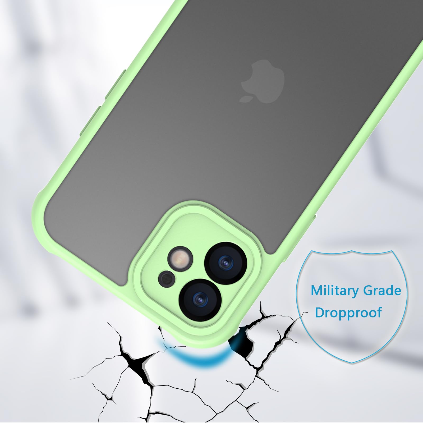 Pinlisheng Matte Case For Iphone Case,Shockproof Protective Hard Back Slim Case For Iphone Case Inch,Frosted Translucent Back Ph