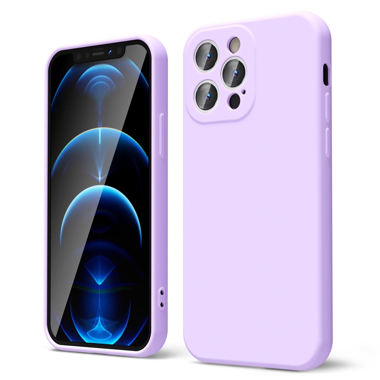 Oakxco For Iphone 12 Pro Case Liquid Silicone, Soft Rubber Gel Elegant Aesthetic Basic Simple Cover, Slim Tpu Matte Solid Color