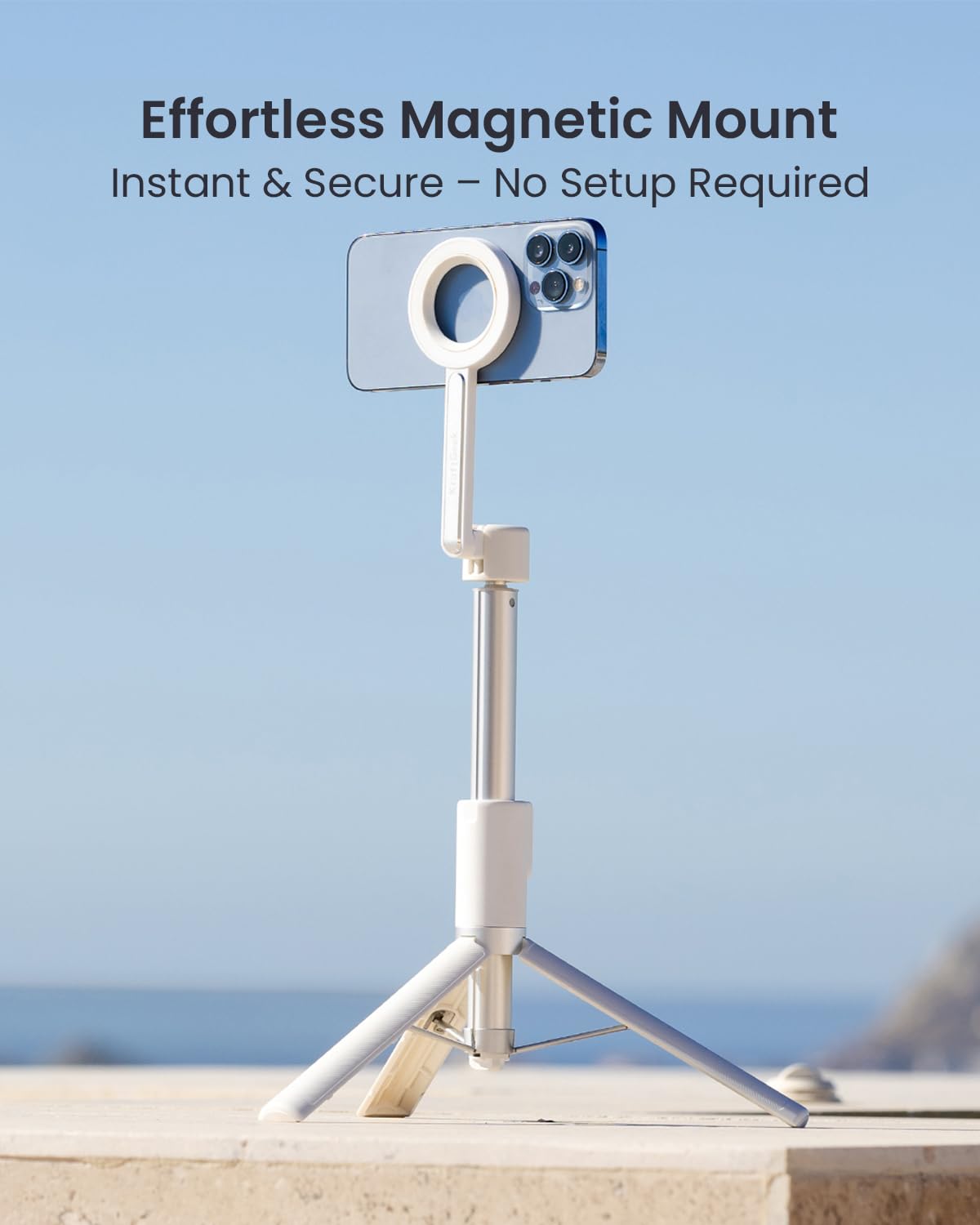Kraftgeek Magnetic Selfie Stick Tripod For Iphone, 64    Phone Tripod For Magsafe, Travel Tripod Stand With Remote For Cell Phon