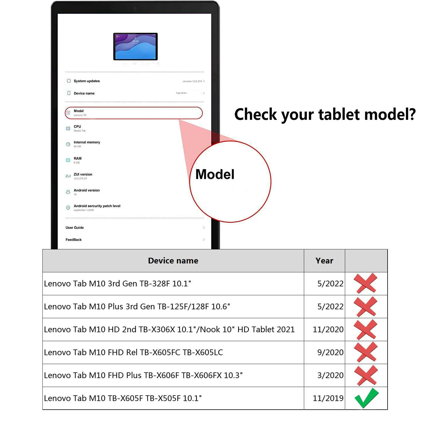 Kepuch Custer Case For Lenovo Tab M10 Tb X605F Tb X505F,Ultra Thin Pu Leather Hard Shell Cover For Lenovo Tab M10 Tb X605F Tb X5