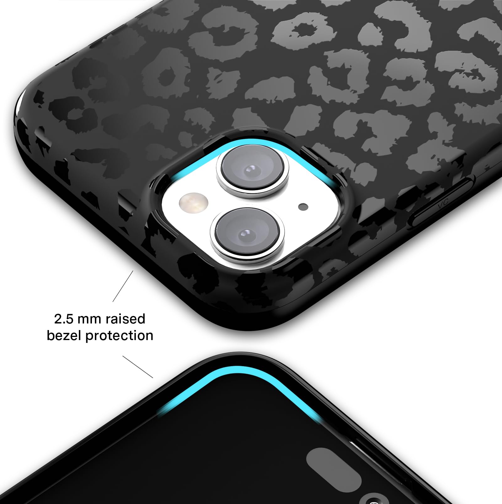 Velvet Caviar Black Leopard Cheetah Print Phone Case For Iphone 15 Plus For Women [8Ft Shockproof] Compatible With Magsafe   Cut