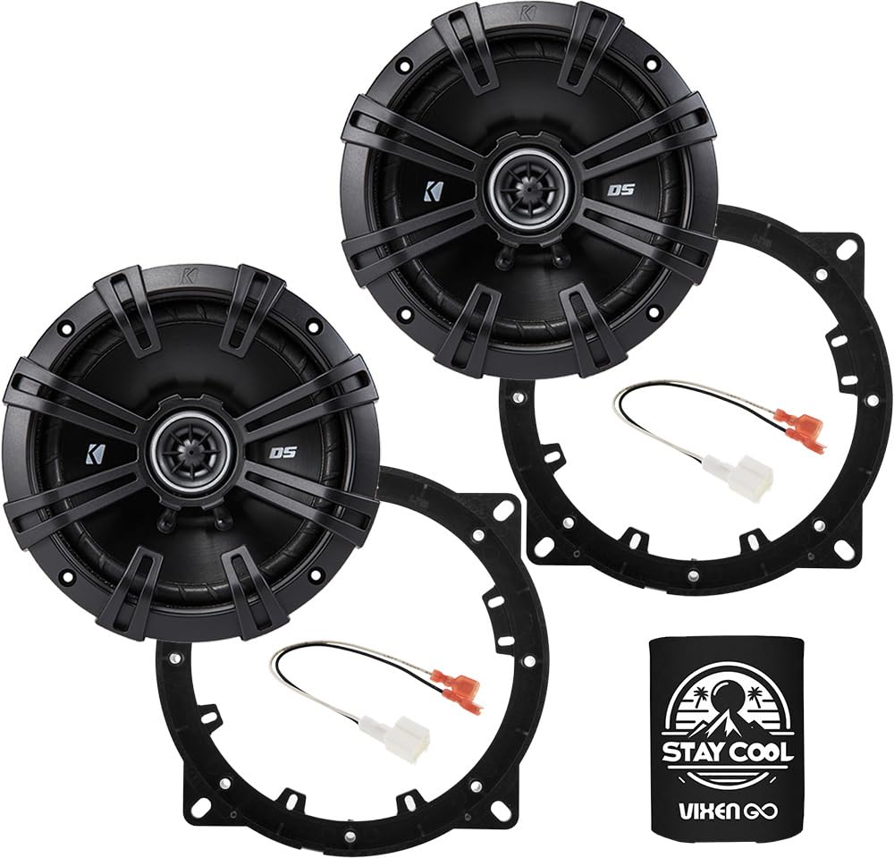 KICKER Front/Rear Door 6.75 Speakers Kit for Hyundai Genesis(Sedan) 2015-16 Upgrade Kit - Pair of DS Series 6 3/4 Inch Coaxial S