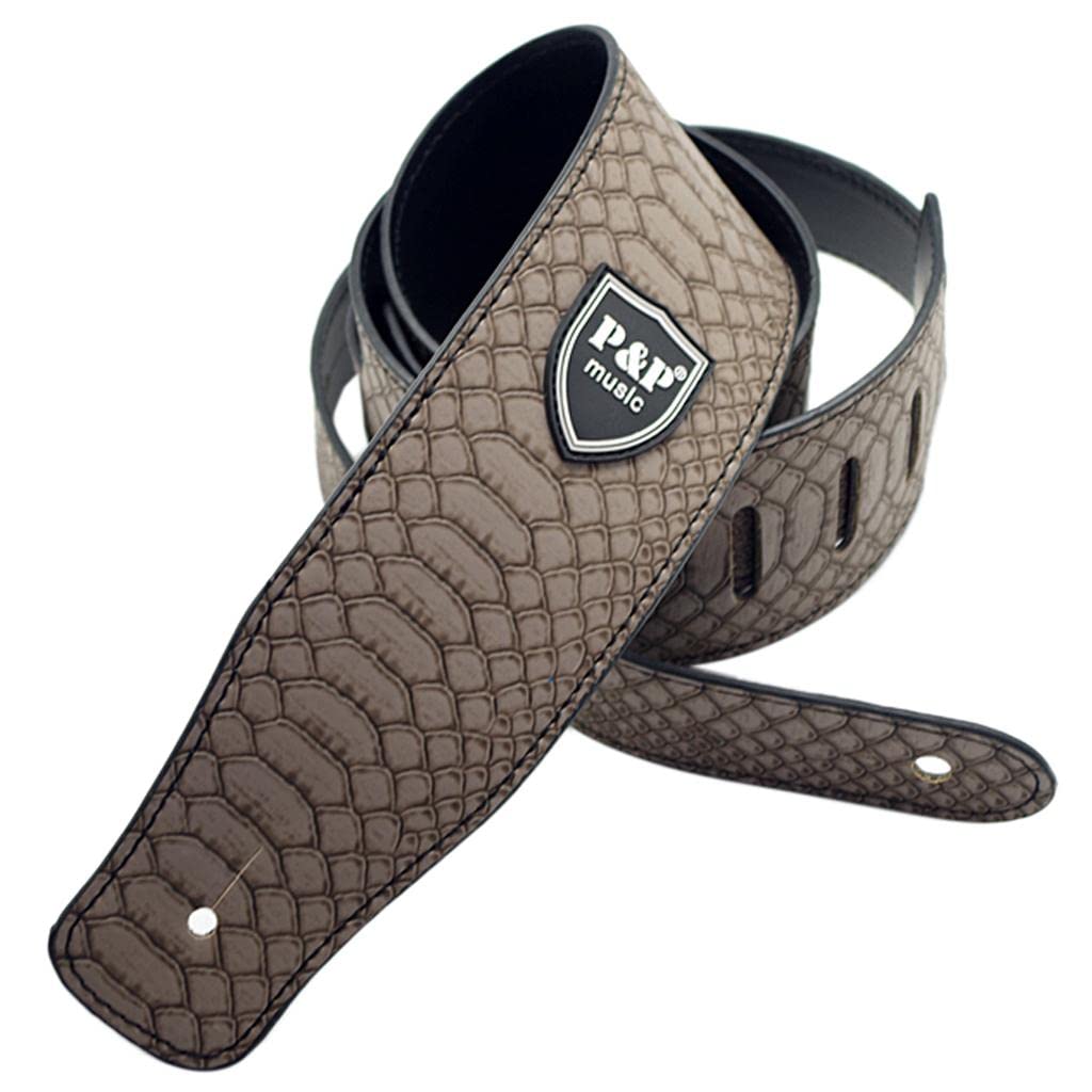 CALANDIS?Durable PU Leather Strap Belt for Guitar Bass Gray | Straps | Parts & Accessories | Guitars & Basses