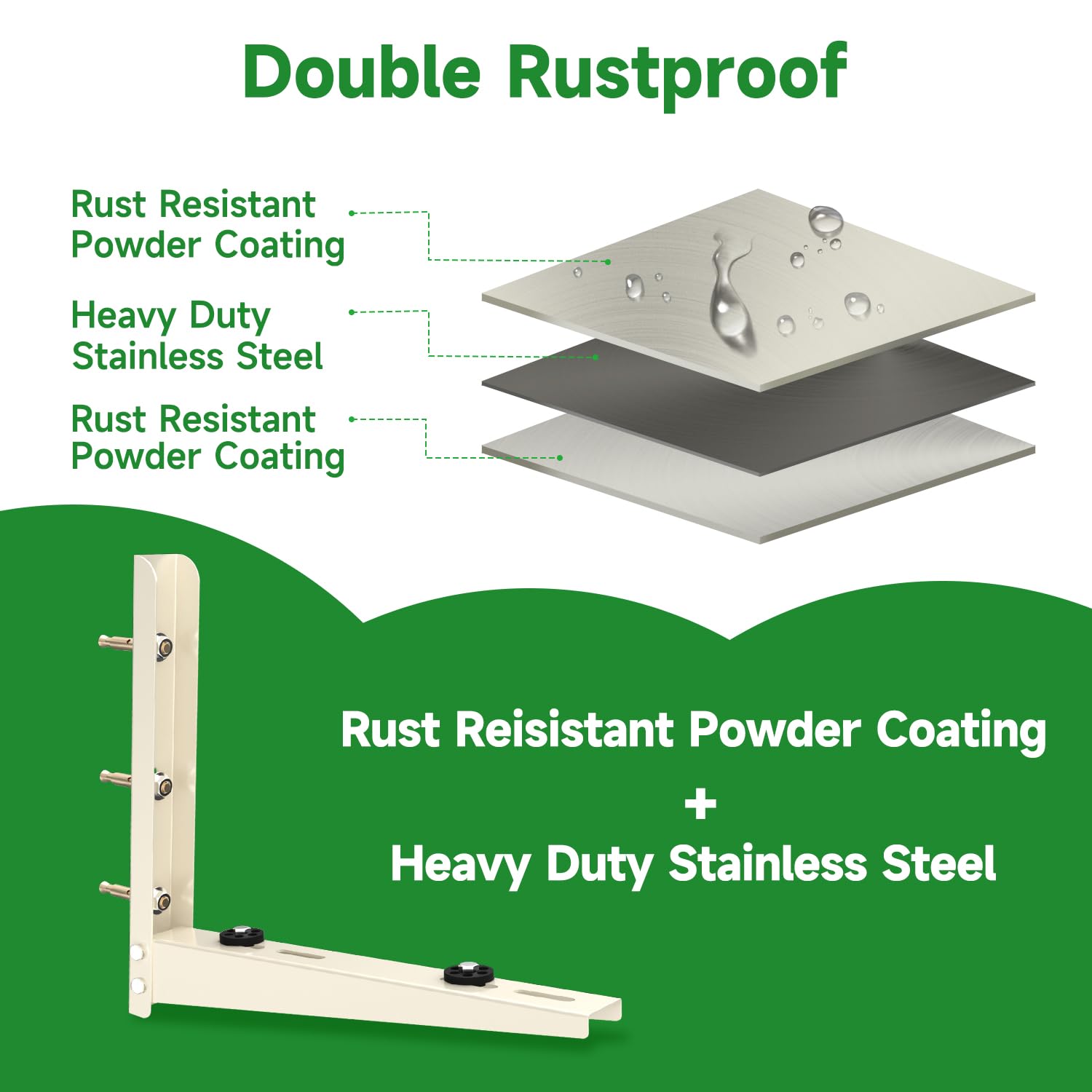 Cestluck Mini Split Wall Mounting Bracket, Foldable Mini Split Bracket Condenser Bracket For Mini Split Ac 7000 Btu To 24000 Btu