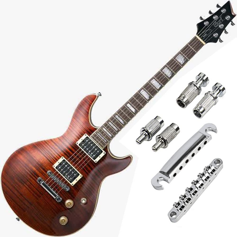 Electric Guitar Tune O Matic Tailpiece Bridge Set W/Studs Mounting Accessories Fit For Epiphone Les Paul Replacement Parts