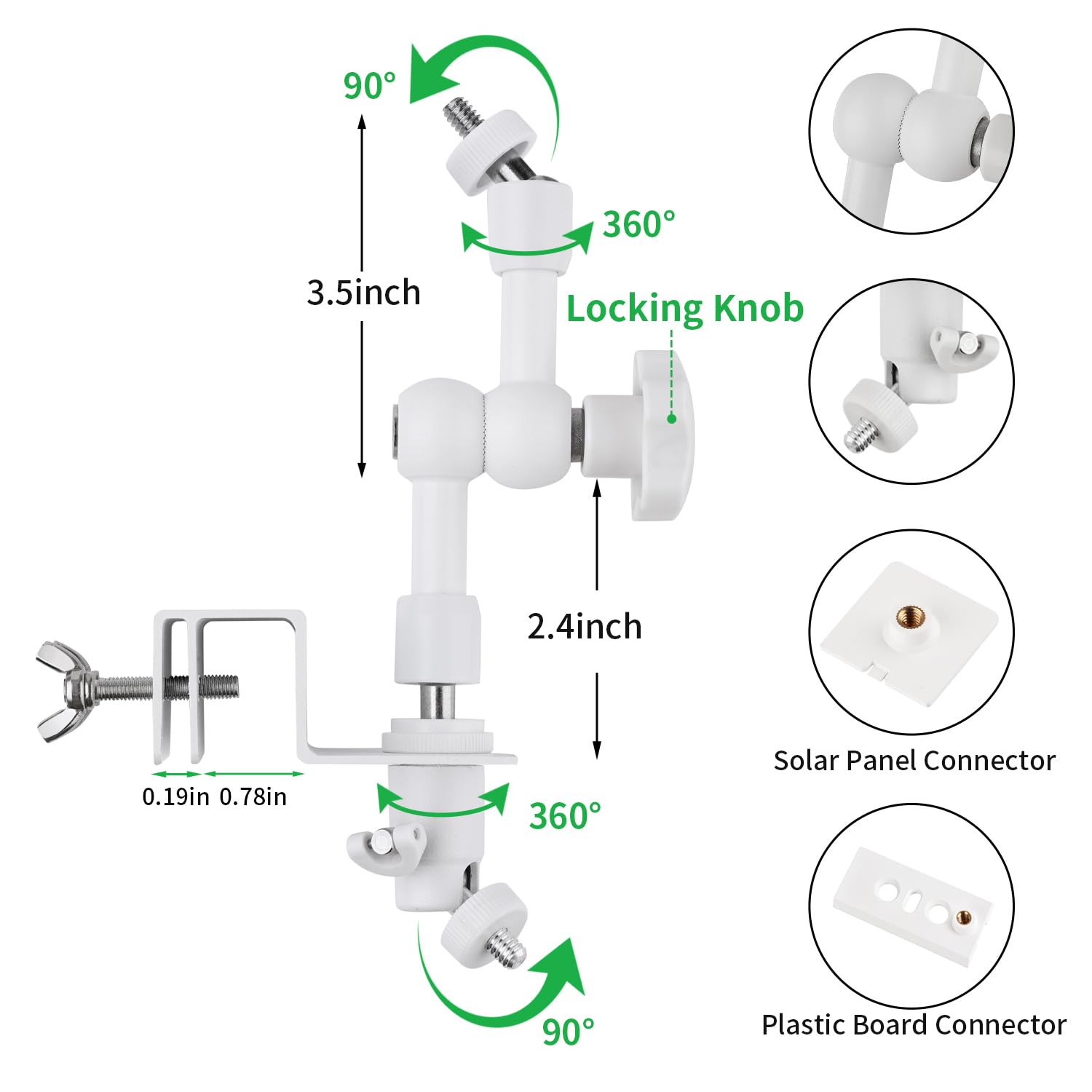 2 In 1 Gutter Mount For Ring Solar Panel, Stick Up Cam Battery, Spotlight Cam Battery And Spotlight Cam Battery Plus/Pro, Perfec