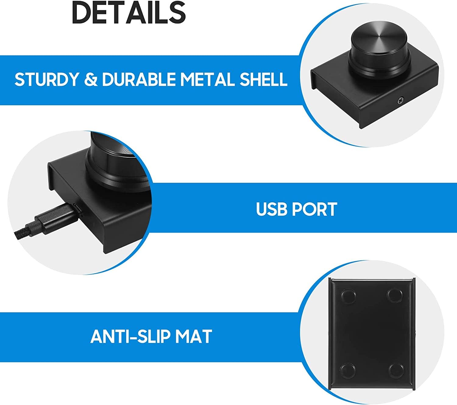 Usb Volume Control Multimedia Controller Knob Pc Volume Control Knob Speaker Audio Multimedia Volume Remote Control Adjuster Wit