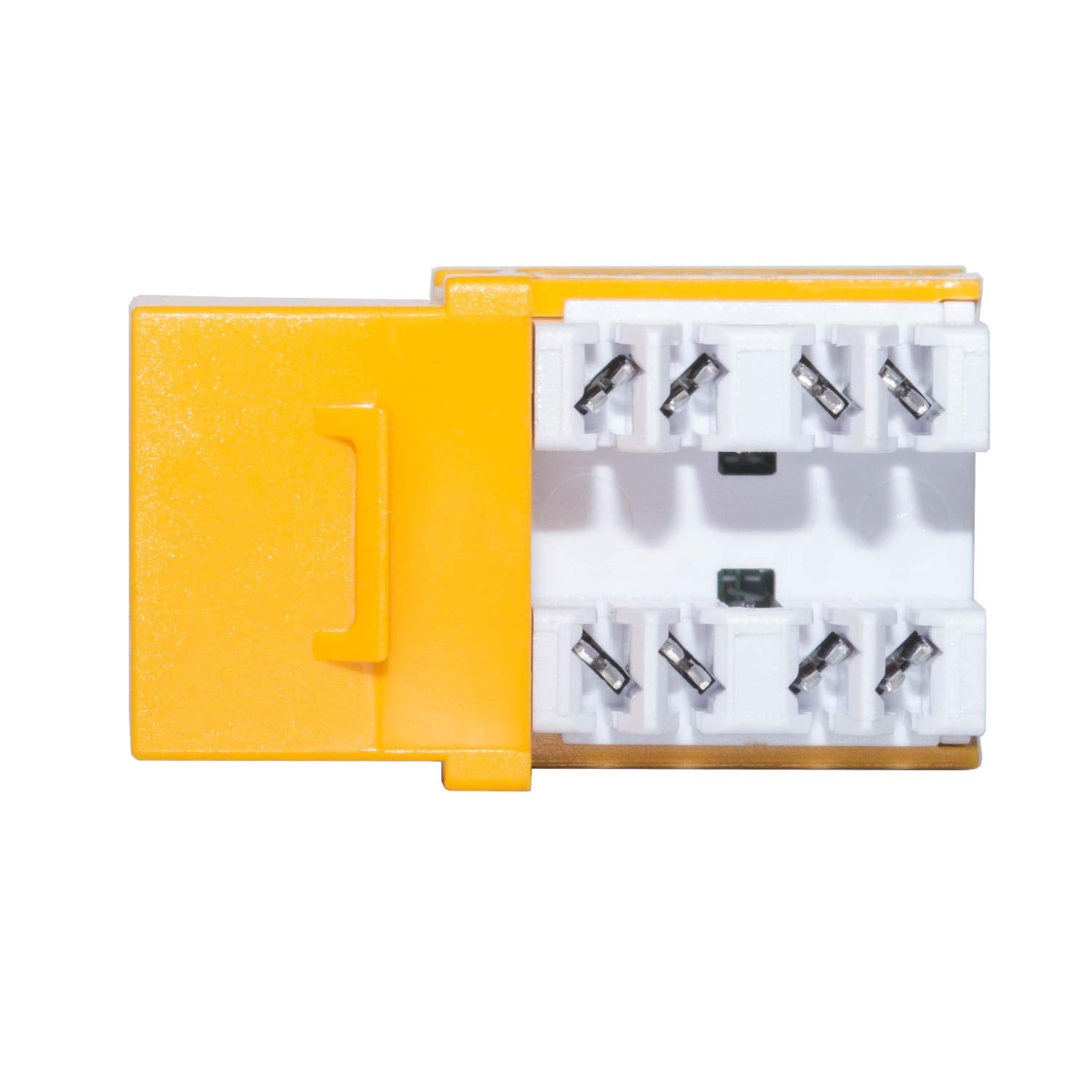 Linkomm 10 Pack Rj45 Cat6 Slim Profile Utp Unshielded Keystone Jack (Yellow)