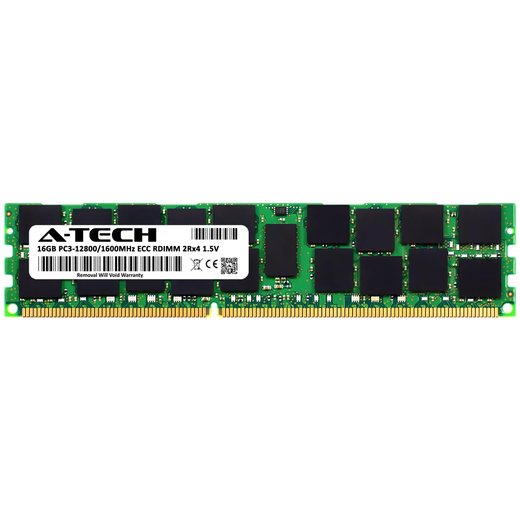 A Tech 16Gb Ddr3 1600Mhz Pc3 12800R Ecc Rdimm 2Rx4 Dual Rank 1.5V Ecc Registered Dimm 240 Pin Server Ram Memory Upgrade Module (