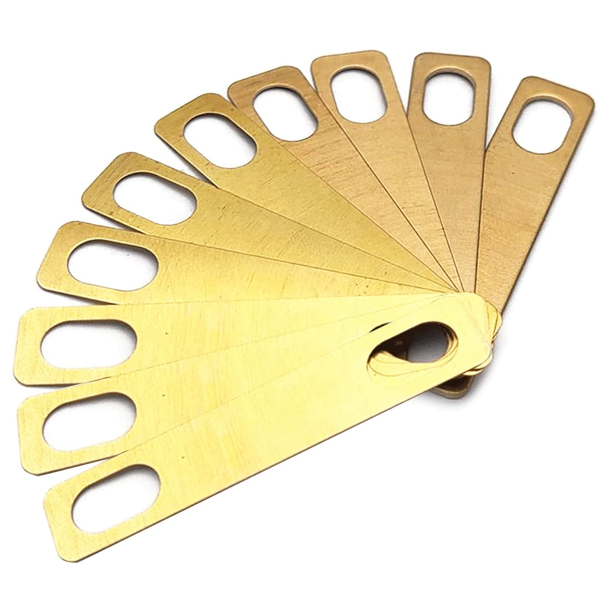 Maxcheer 10Pcs Guitar Neck Shims 4Pcs 0.2Mm, 4Pcs 0.5Mm And 2Pcs 1Mm Thickness Brass Shims For Guitar And Bass Bolt On Neck Repa