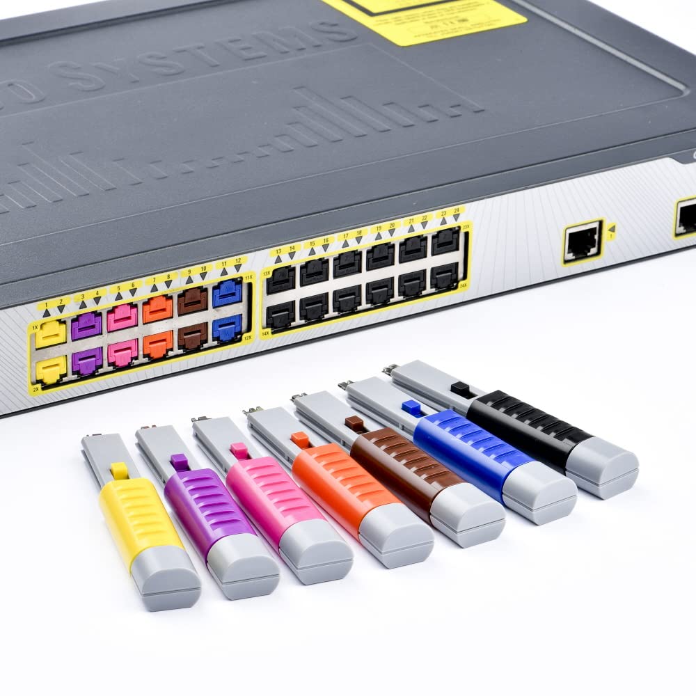 Smart Keeper Rj45 Port Lock With Key   10 Locks 1 Key (Purple)