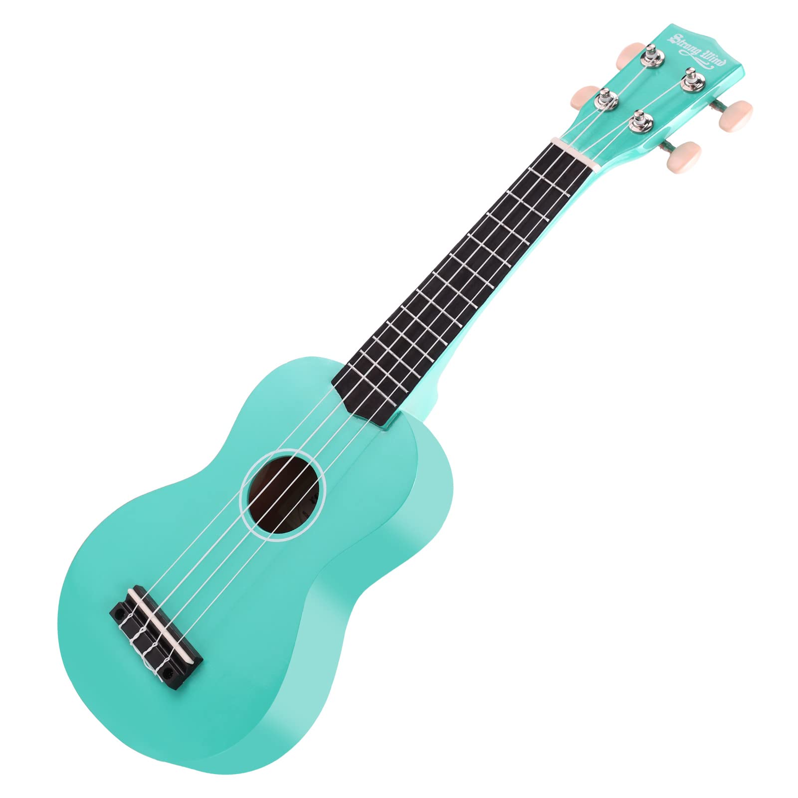Strong Wind 21 Inch Soprano Ukulele for Beginners, Light Blue, Model SWUK21-30, Basswood, Includes Gig Bag