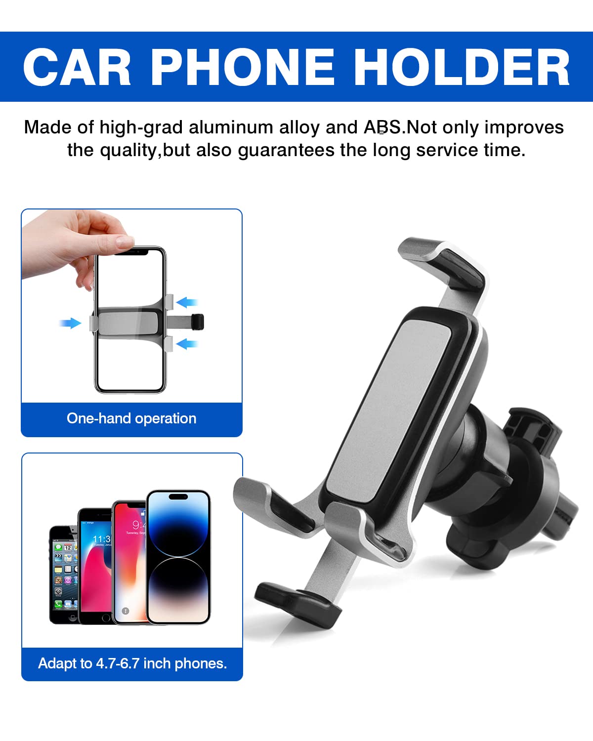 Autorder Car Phone Holder For Toyota Corolla 2019-2025/Corolla Cross 2022 2023 2024 2025 Accessories Air Vent Screen Fixed Clip