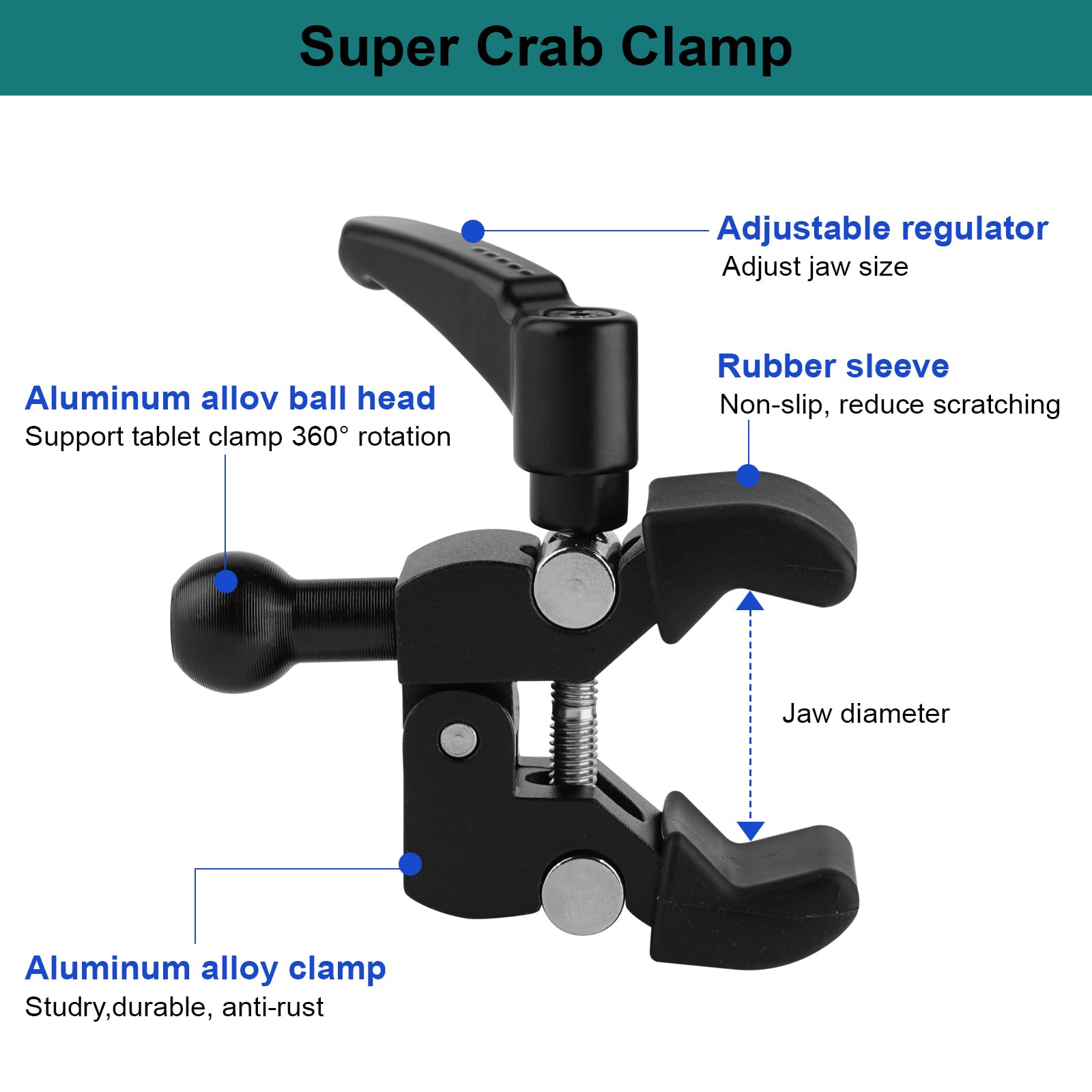 Mippko Phone Holder For Golf Cart/Microphone Stand/Cart/Railing/Handlebar/Rod,Fit For 3.5~7.5 Inch Iphone/Nexus/Htc/Lg/Smartphon