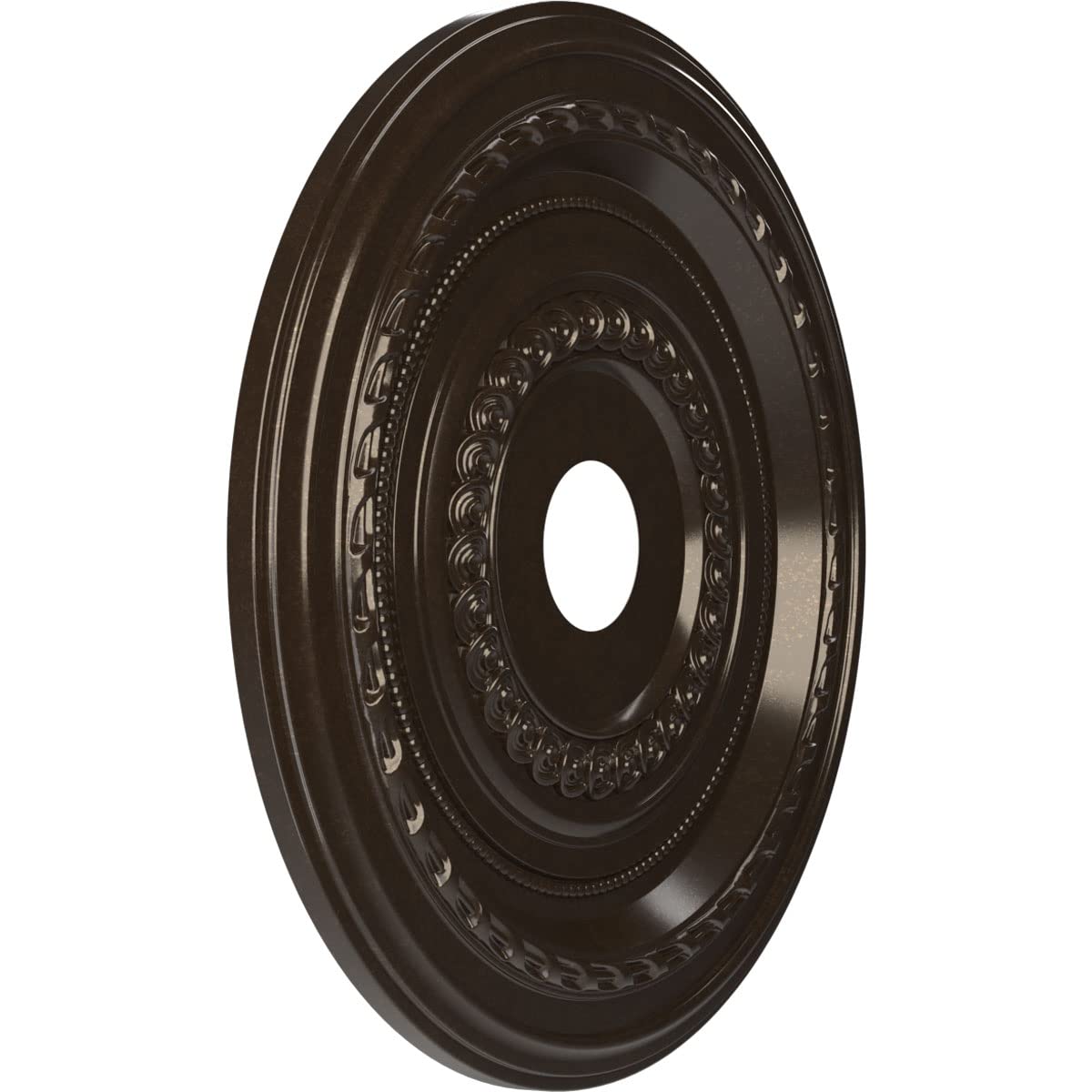 Ekena Millwork Cmp22Coeru Cole Thermoformed Pvc Ceiling Medallion (Fits Canopies Up To 6), 22Od X 3 1/2Id X 1P, Universal Metall