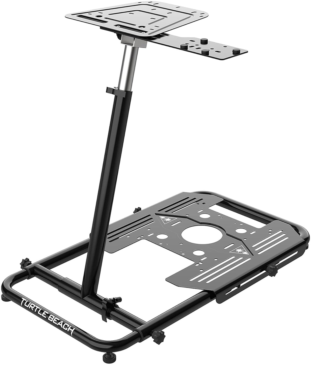 Turtle Beach VelocityOne Universal Stand for Flight Simulation & Racing Simulation Accessories with adjustable height design, metal construction, and fold flat design for PC & Xbox - Black