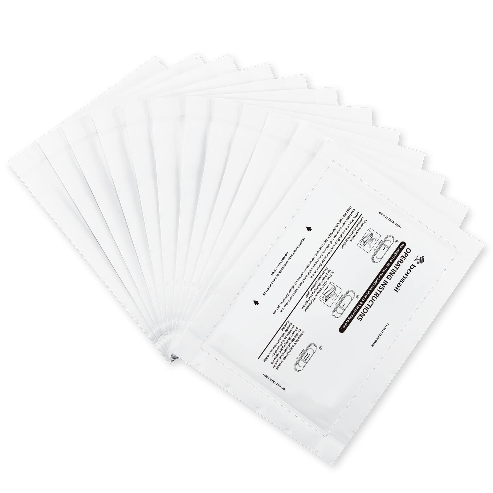 Bonsaii Paper Shredder Lubricant Sheets,12 Pack (8.4 X 5.9 Inch/Piece)