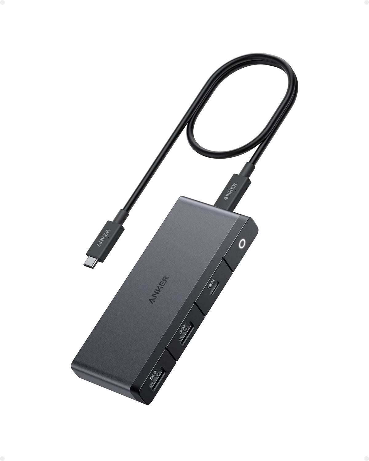 Anker 556 Usb C Hub (Usb4, 8 In 1) With 1.6Ft Usb4 Cable, 10 Gbps Usb C And Usb A Data Ports, 8K Hdmi And Displayport, For Micro