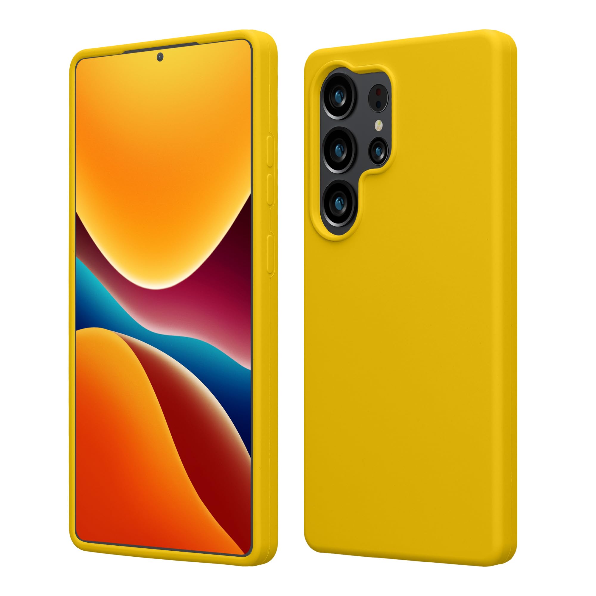 kwmobile Case Compatible with Samsung Galaxy S25 Ultra Case - TPU Silicone Phone Cover with Soft Finish - Radiant Yellow
