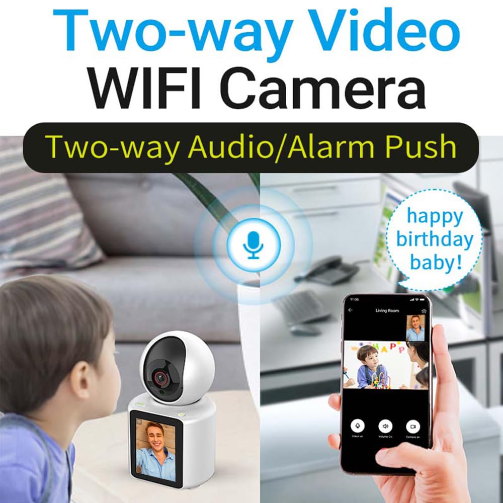 Ciajie Two Way Video Camera 2.8 Inch Screen,Pet Camera,Dog Camera,Indoor Home Nanny Camera,Baby/Elder/Nanny/Dog/Pet Camera With
