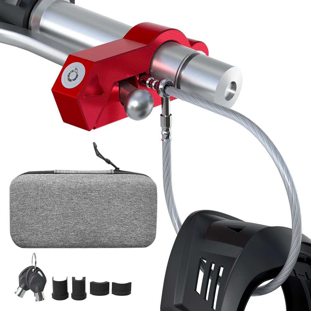 Jagasol Motorcycle Lock Helmet Lock & Brake Lock Combo Anti Theft Motorcycle Handlebar Lock For Motorcycle Moped Motorbike Scoot
