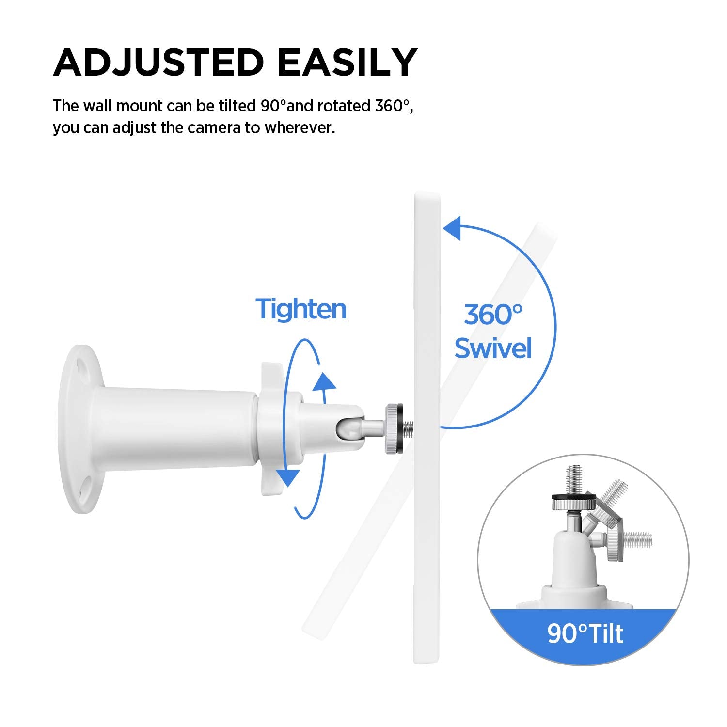 Olaike Smart Home Adjustable Indoor/Outdoor Metal Wall Mount (2 Pack) For Ring Stick Up Cam Wired/Battery & Indoor Cam, Arlo Pro