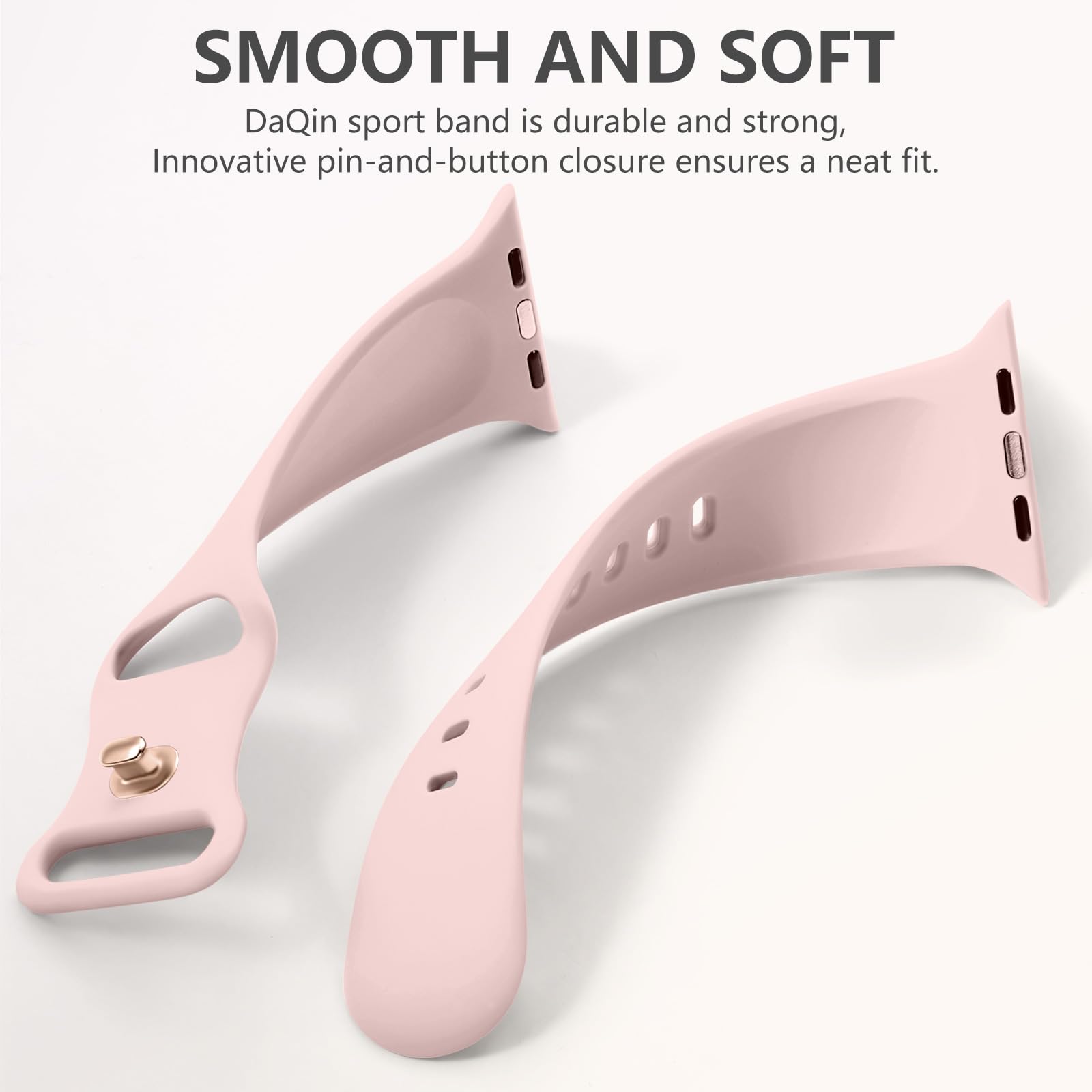 Daqin Sport Band Compatible With Apple Watch Band 40Mm 38Mm 41Mm 42Mm 44Mm 45Mm 46Mm 49Mm Women Men, Soft Silicone Waterproof Re