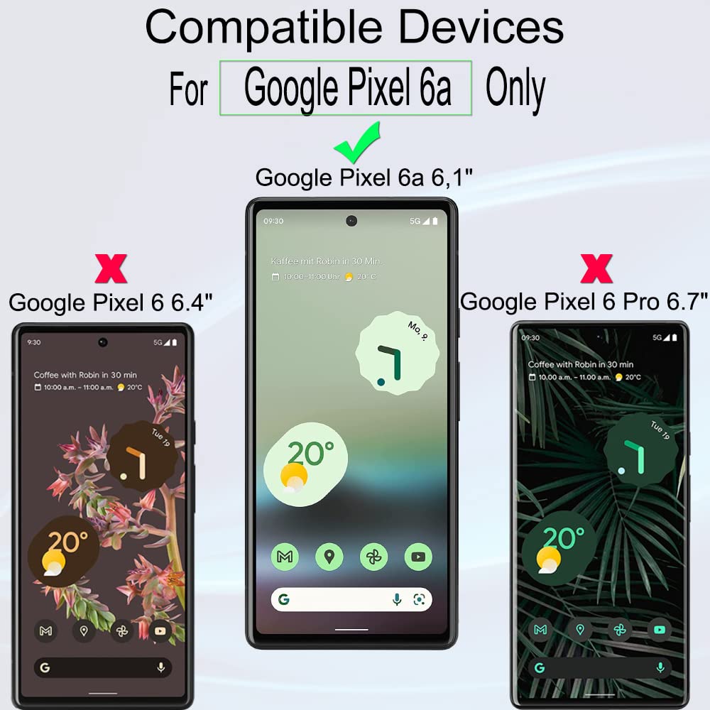 Ibywind Screen Protector For Google Pixel 6A 5G 6.1'',With Metal Camera Lens Protector,No Bubble,Easy To Install