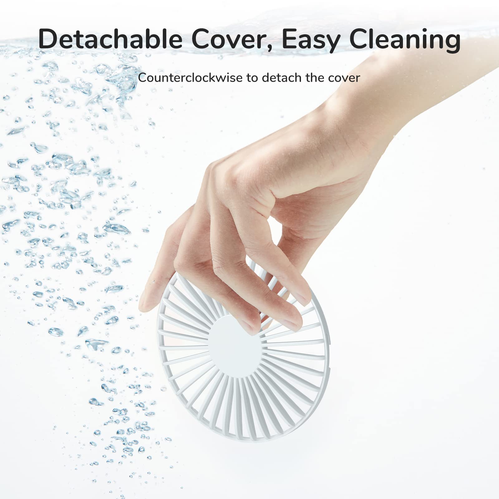 Jisulife Handheld Portable Fan [20H Max Cooling Time] Mini Hand Fan, 4000Mah Usb Rechargeable Personal Fan, Battery Operated Sma