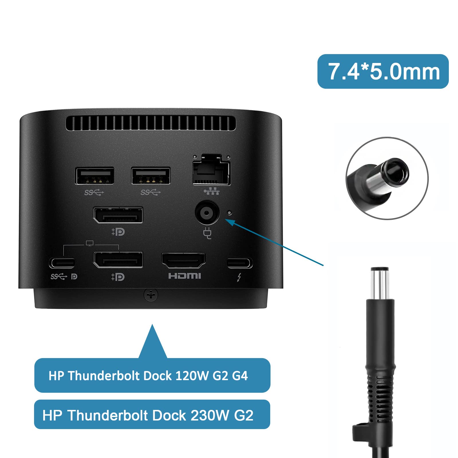 230W 200W Charger Power Supply For 925141 850 L58062 001 Hp Omen X 2S 15, Hp Z2 Mini G4, Hp Zbook 15 17 G2, Hp Thunderbolt Dock 230W G2 2Uk38Aa Power Cord Genuin Oem Hp Omen 230W Charger