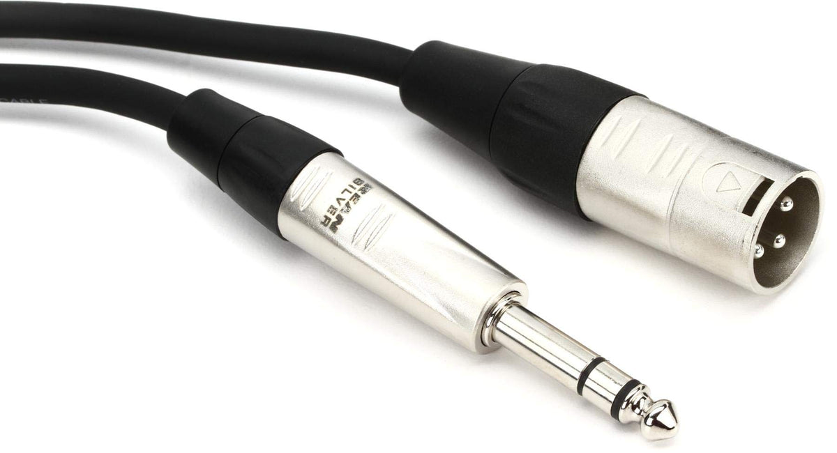 Hosa Hsx 020 Pro Balanced Interconnect, Rean 1/4 Inches Trs To Xlr3 Meter, 20 Feet