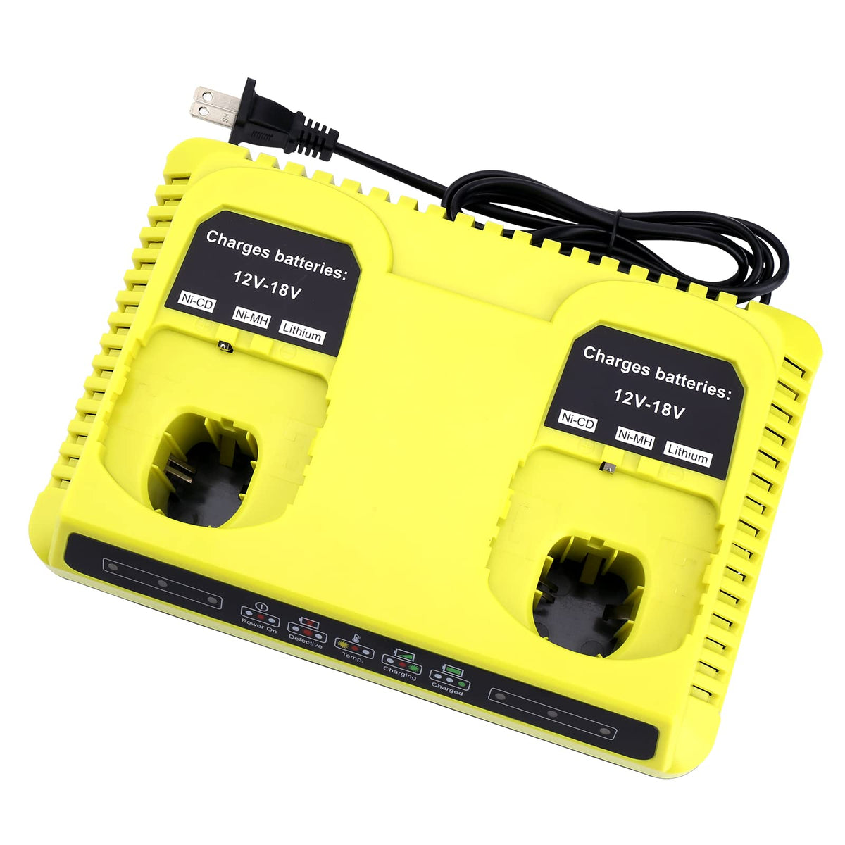 2 Ports P117 Fast Charger For Ryobi 18V Battery One+ Max Lithium P100 P102 P103 P105 P107 P108 P117 P118 12V 18V Li Ion Nicd Nim