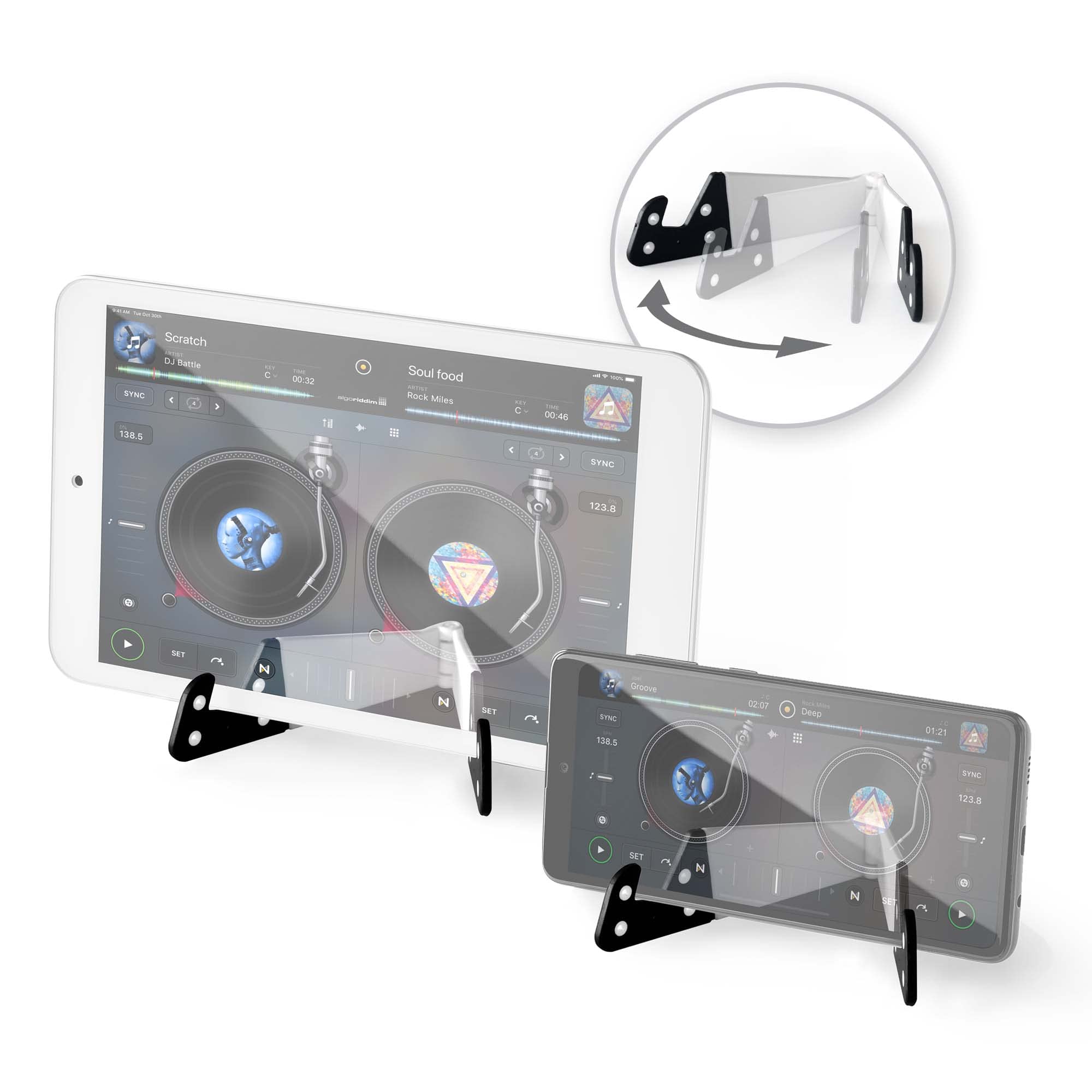 Hercules Djcontrol Mix   Bluetooth Wireless Dj Controller For Smartphones (Ios And Android)   Djay App   2 Decks, White