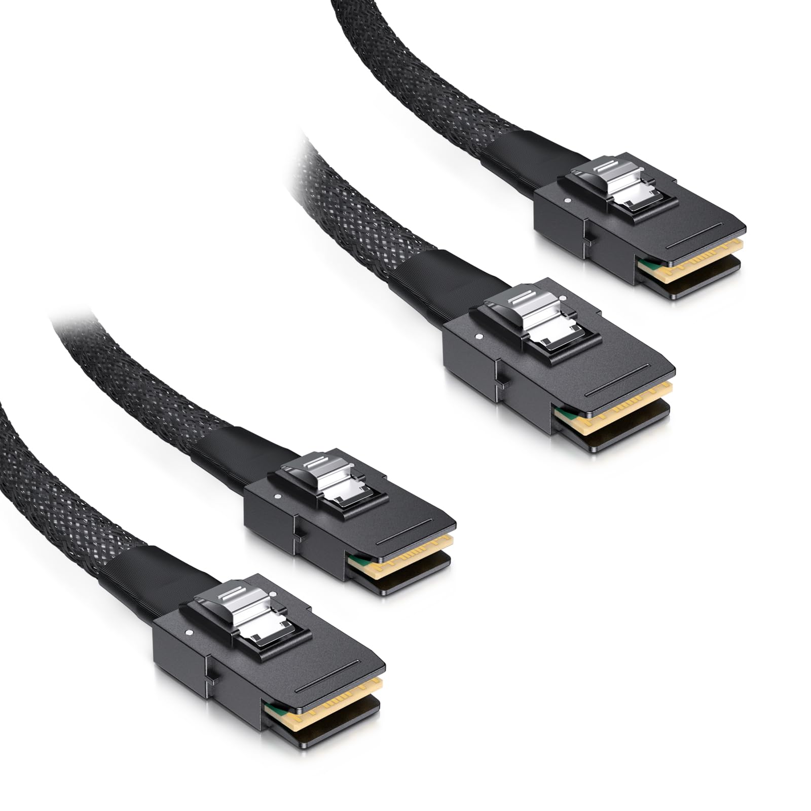 Ipolex 2 Pack Internal Mini Sas Hd Cable Sff 8087 To Sff 8087   Mini Sas Cables, Compatible With Server, Raid Card & Pci Express