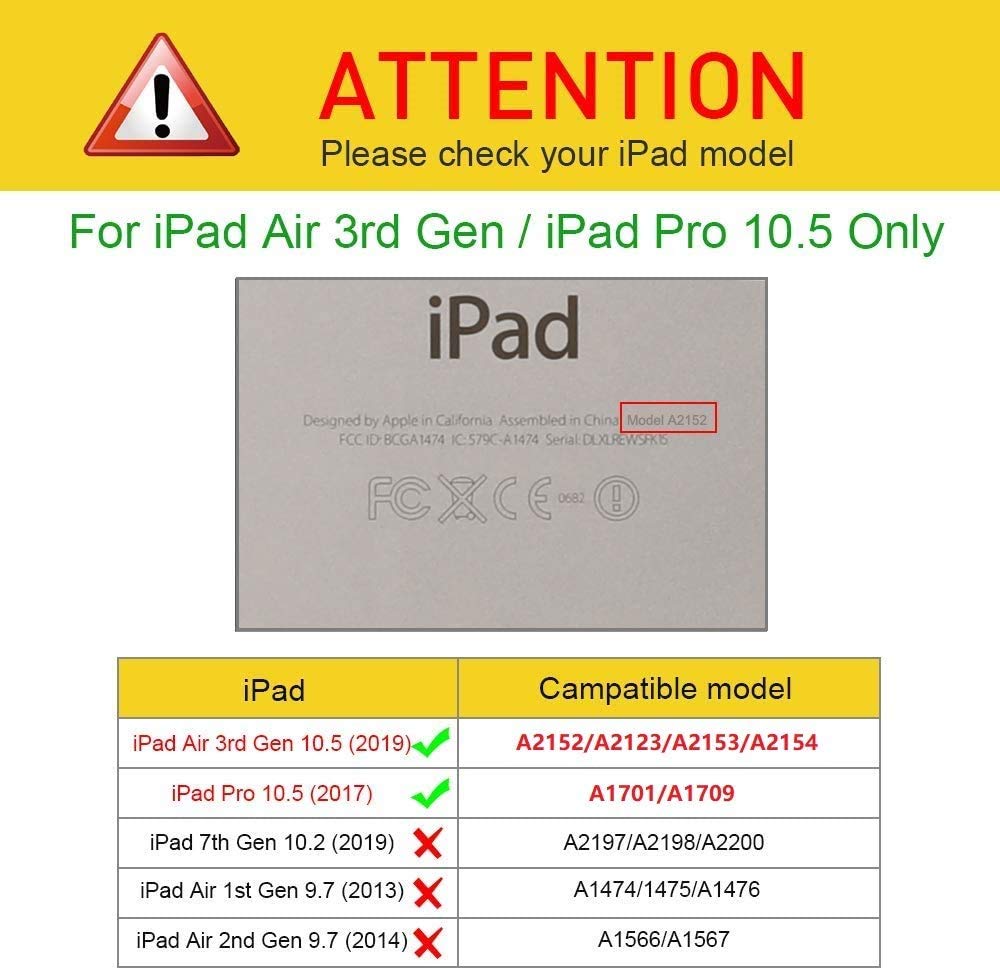 Newraturner Case For Ipad Air (3Rd Gen) 10.5 2019 / Ipad Pro 10.5 2017 Case,360 Degree Rotating Stand Protective Cover, Auto Sle